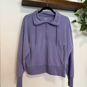 Old Navy Lavender Quarter-Zip Fleece
